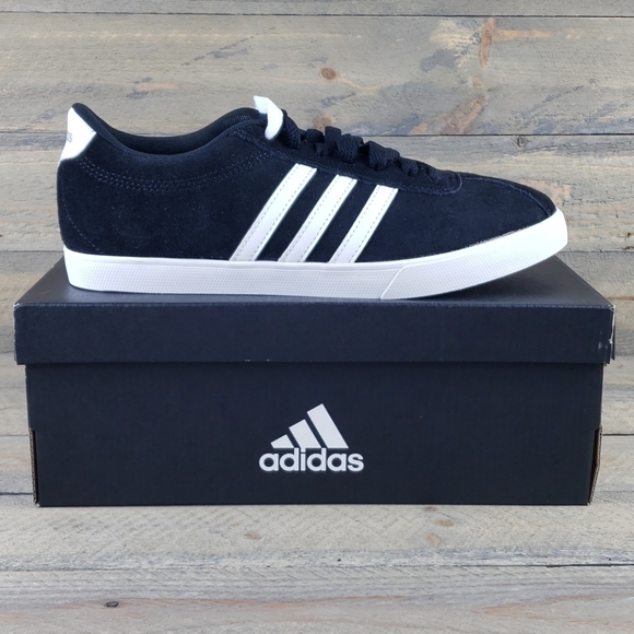adidas Shoes Adidas Courtset Tennis Shoes Suede Blackwhite Womens